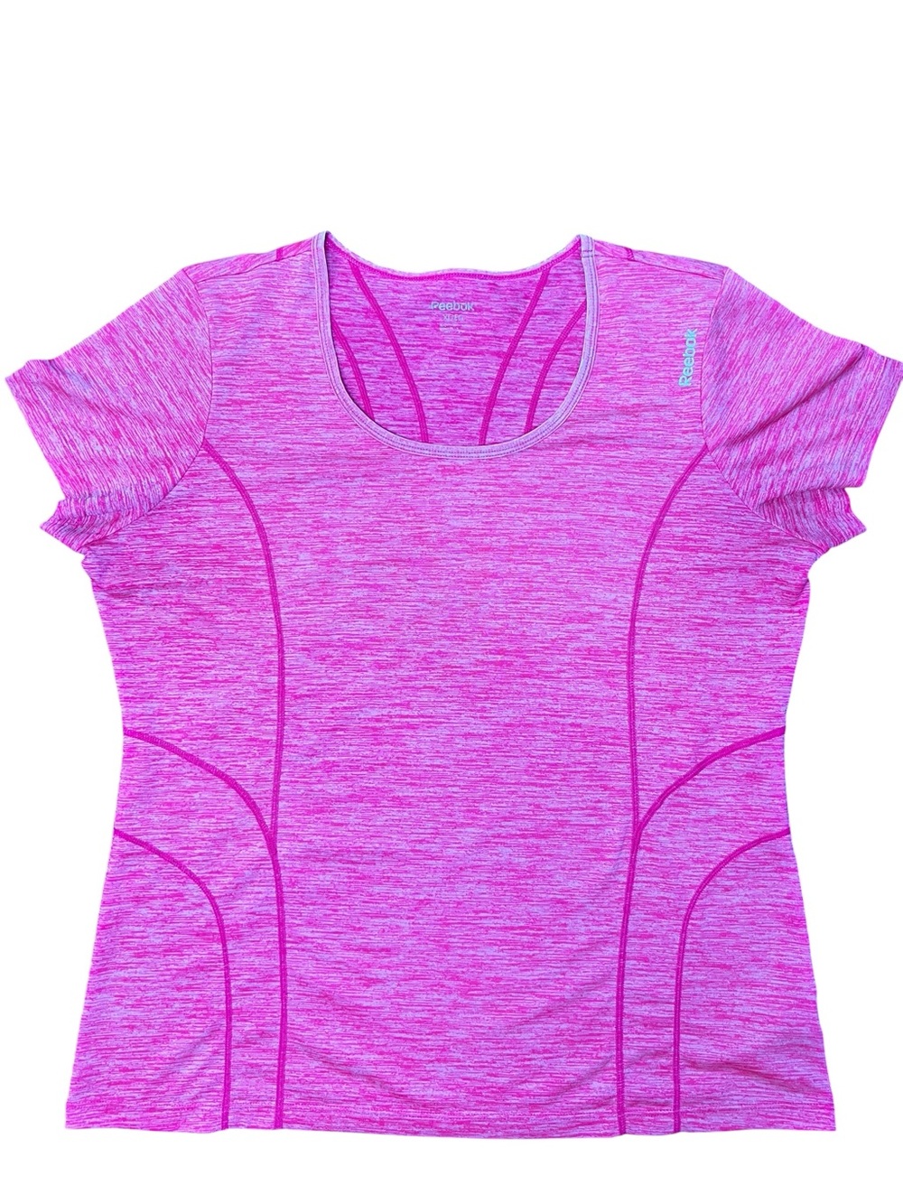 Reebok Women’s Heathered Pink Short-Sleeve Athletic Tee